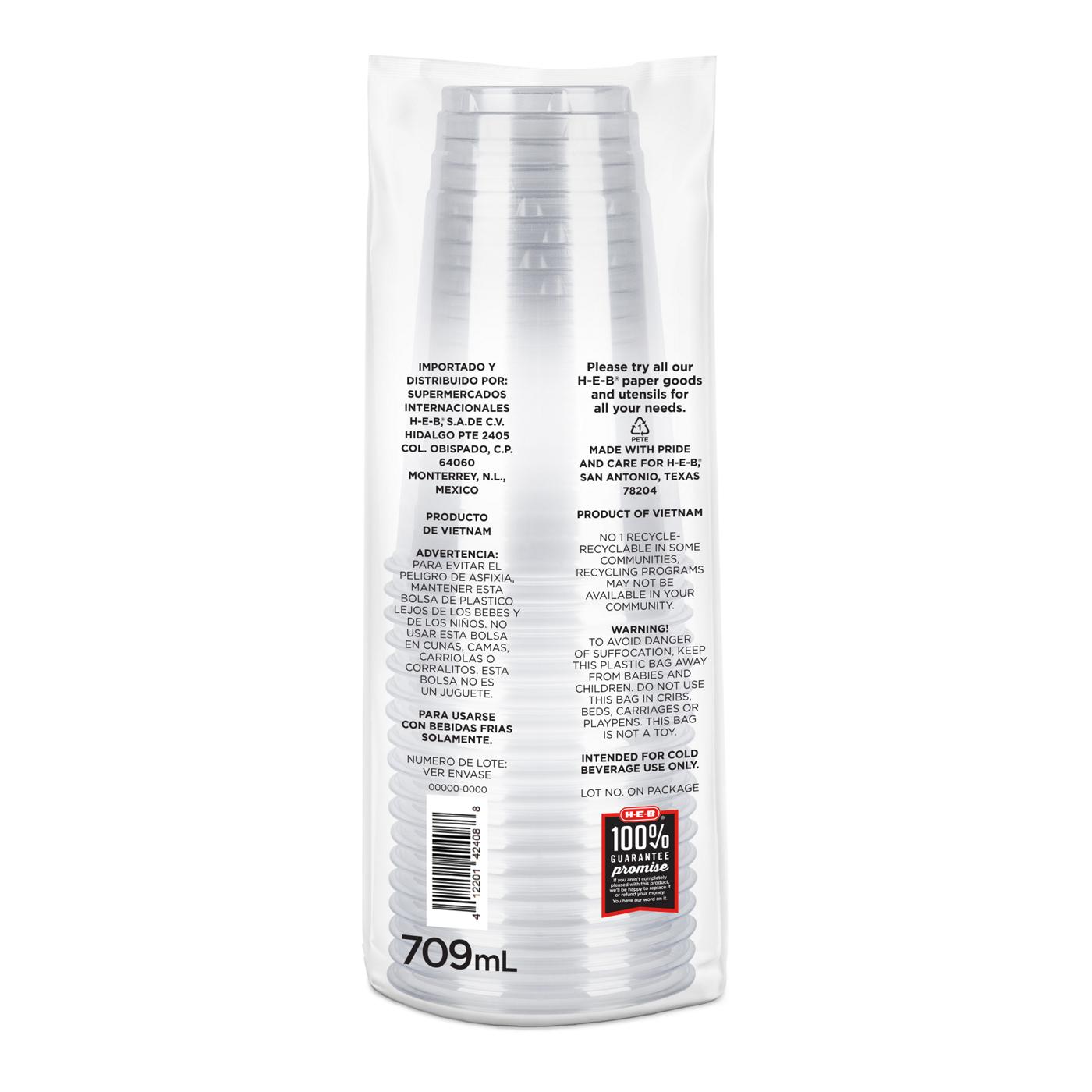 H-E-B 5.5 oz Clear Plastic To Go Cups with Lids - Shop Drinkware at H-E-B