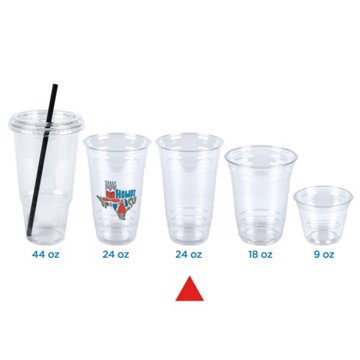 H-E-B 24 oz Clear Plastic Cups, 18 ct