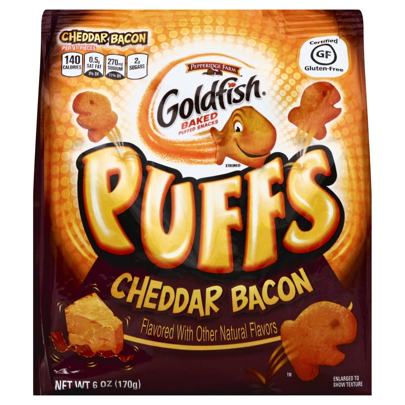 Pepperidge Farm Goldfish Puffs, Cheddar Bacon Gluten Free ...