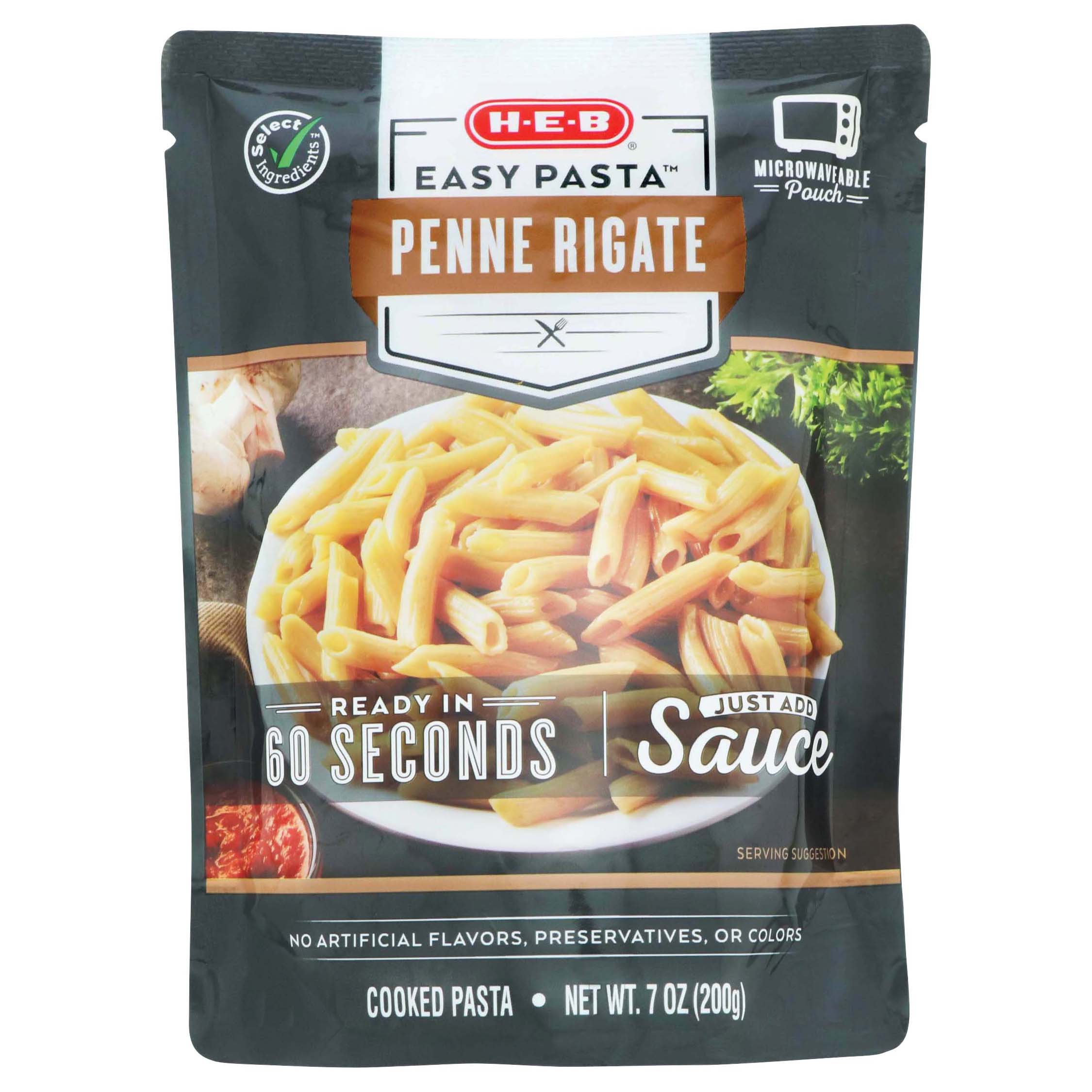 HEB Select Ingredients Easy Pasta Penne Rigate Shop Pasta at HEB