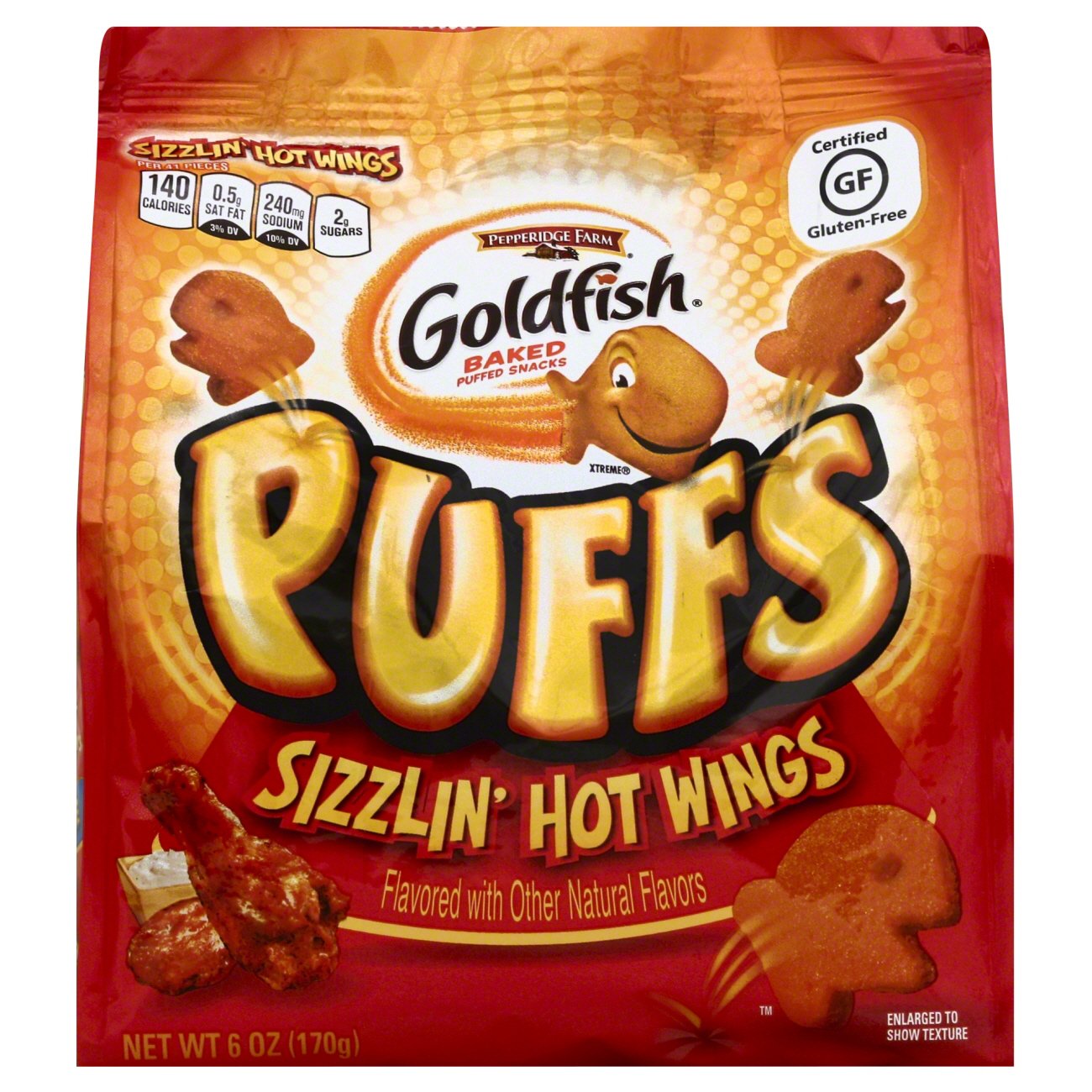 Pepperidge Farm Goldfish Puffs Sizzlin Hot Wing Gluten ...