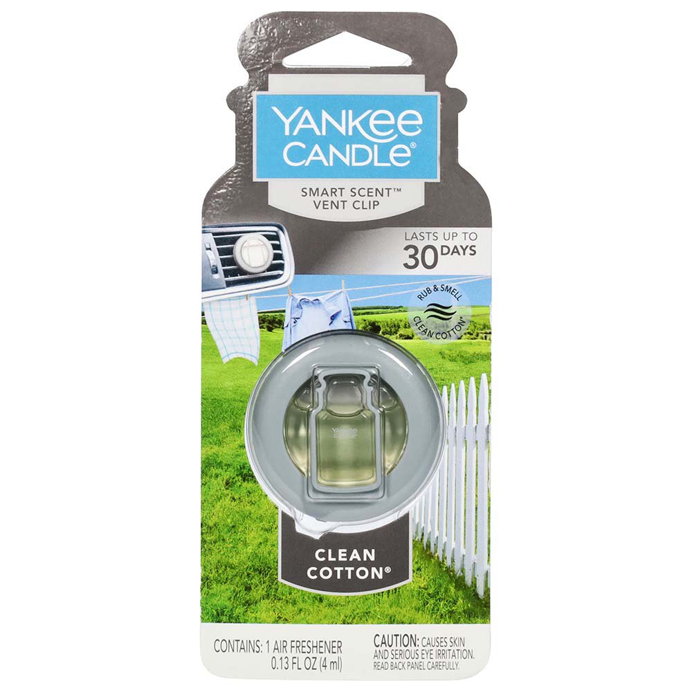 Yankee Candle Smart Scent Vent Clip Clean Cotton Shop Car