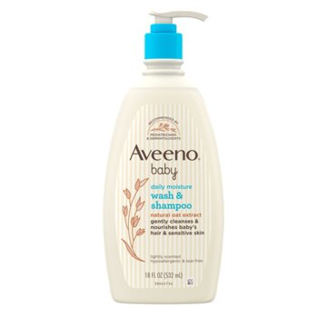 Aveeno Baby Daily Moisture Wash & Shampoo, 18 oz