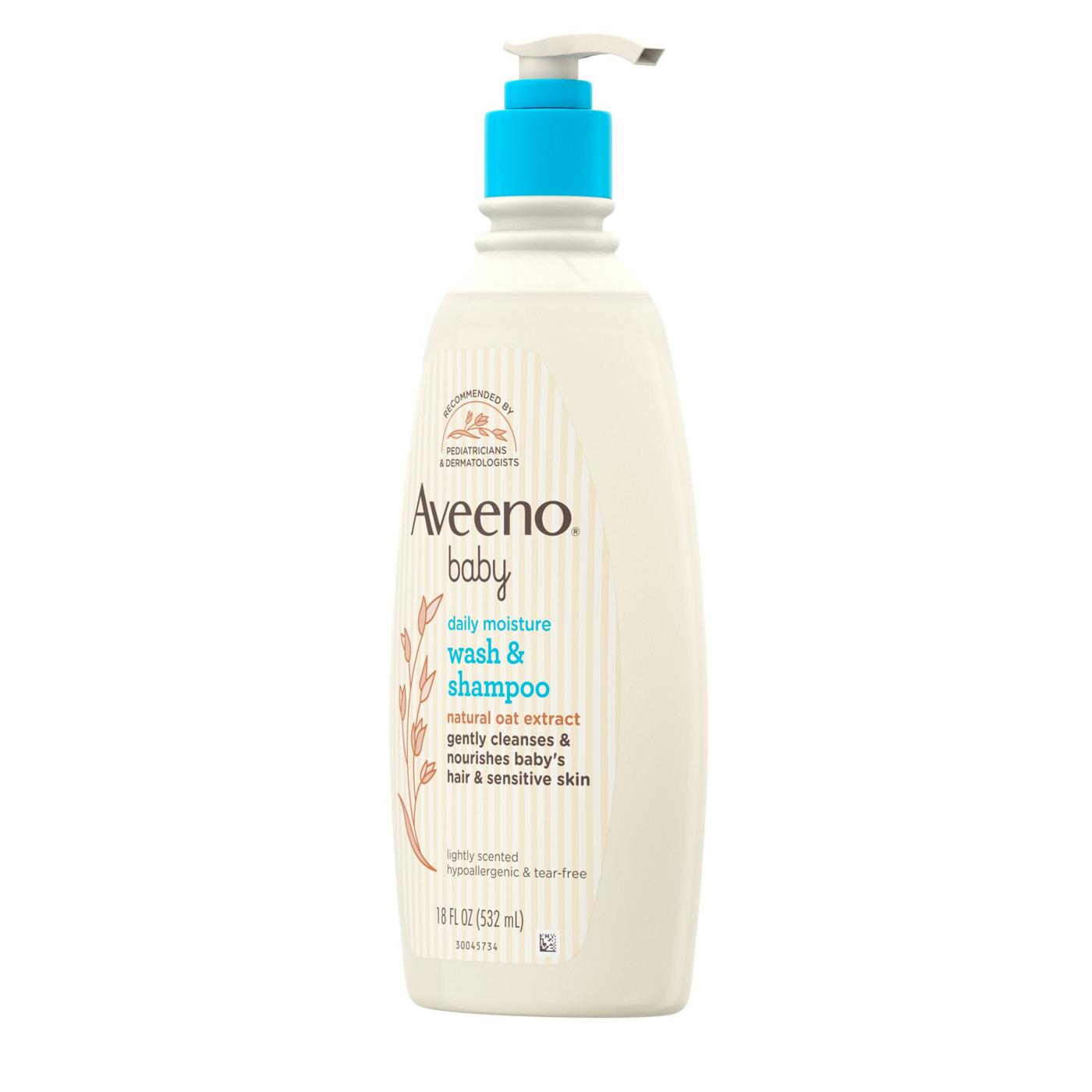 Aveeno Baby Daily Moisture Wash & Shampoo; image 2 of 5