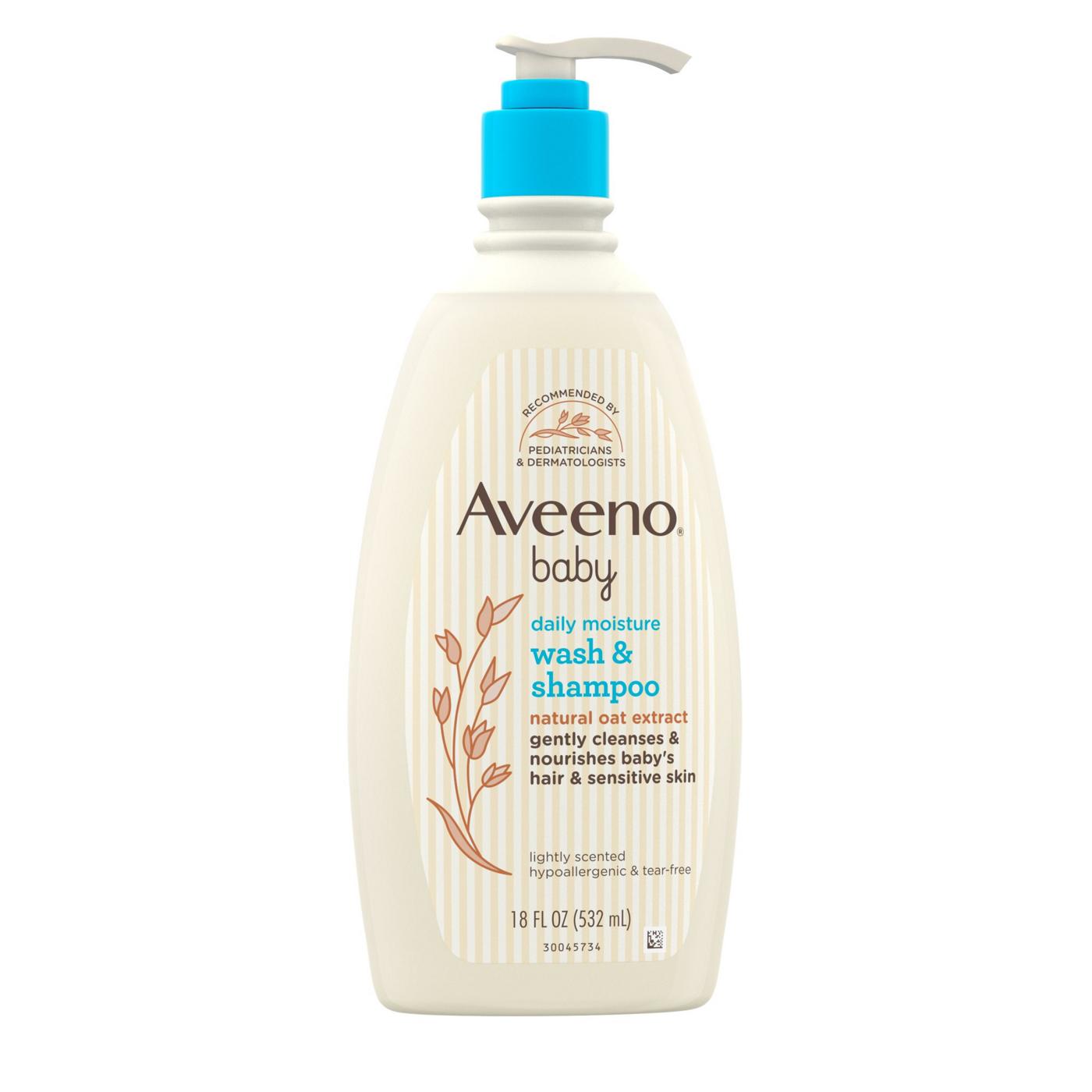 Aveeno Baby Daily Moisture Wash & Shampoo; image 4 of 5