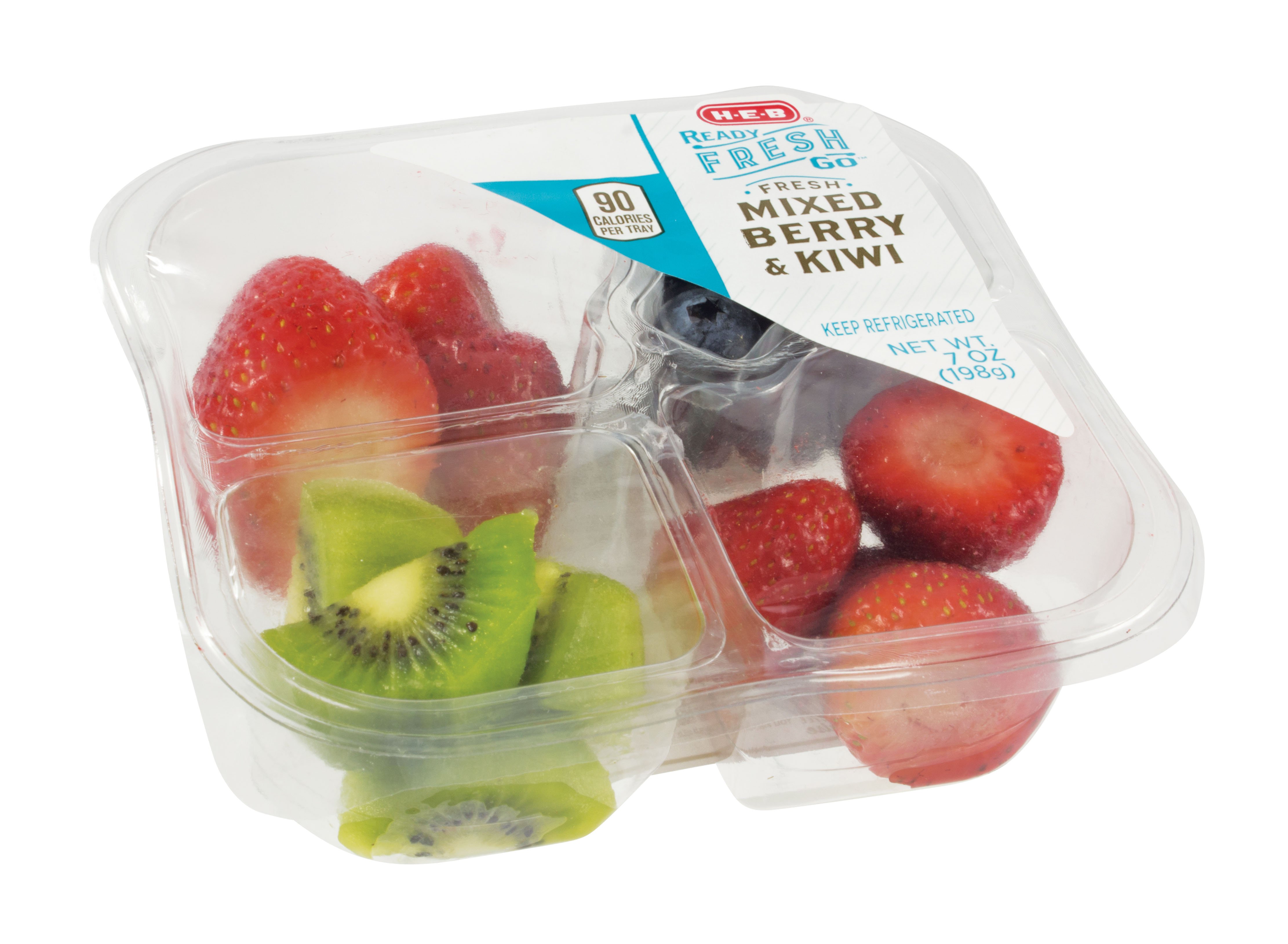 HEB Ready Fresh Go! Mixed Berries and Kiwi Snack Tray Shop Snack