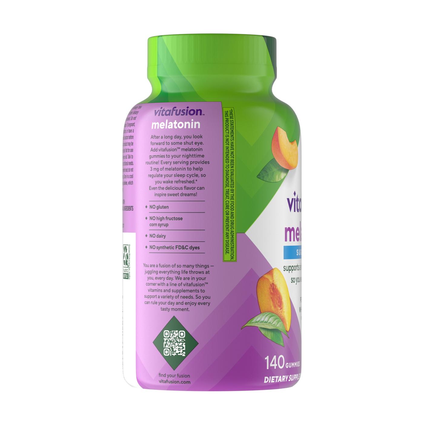 Vitafusion Sugar Free Melatonin Sleep Gummies - Peach & White Tea; image 10 of 10