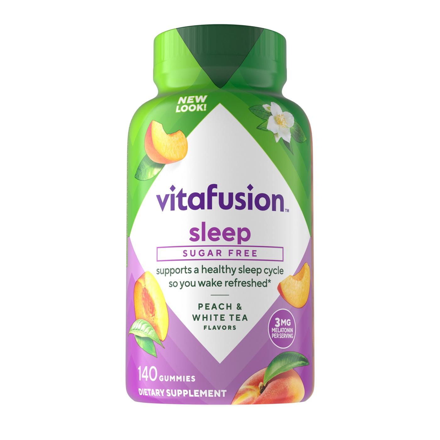 Vitafusion Sugar Free Melatonin Sleep Gummies - Peach & White Tea; image 1 of 10