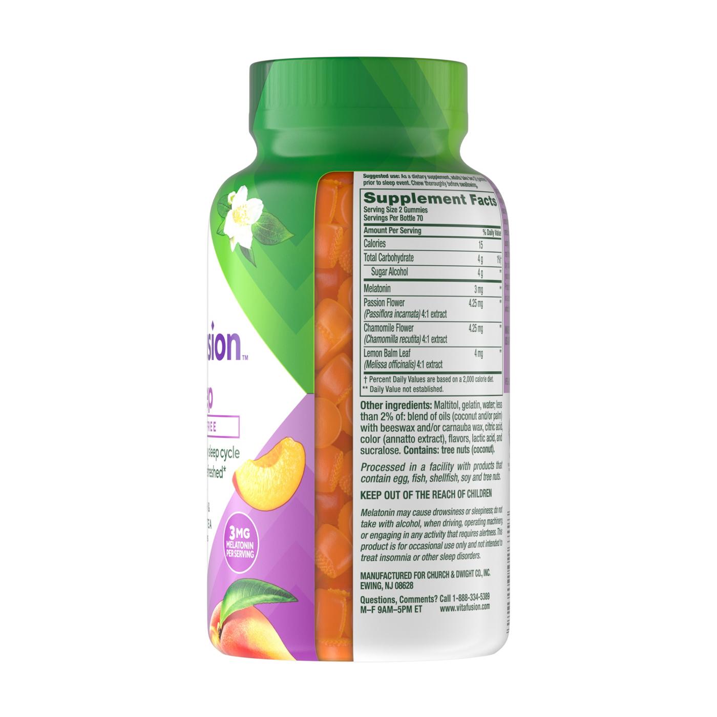 Vitafusion Sugar Free Melatonin Sleep Gummies - Peach & White Tea; image 2 of 10
