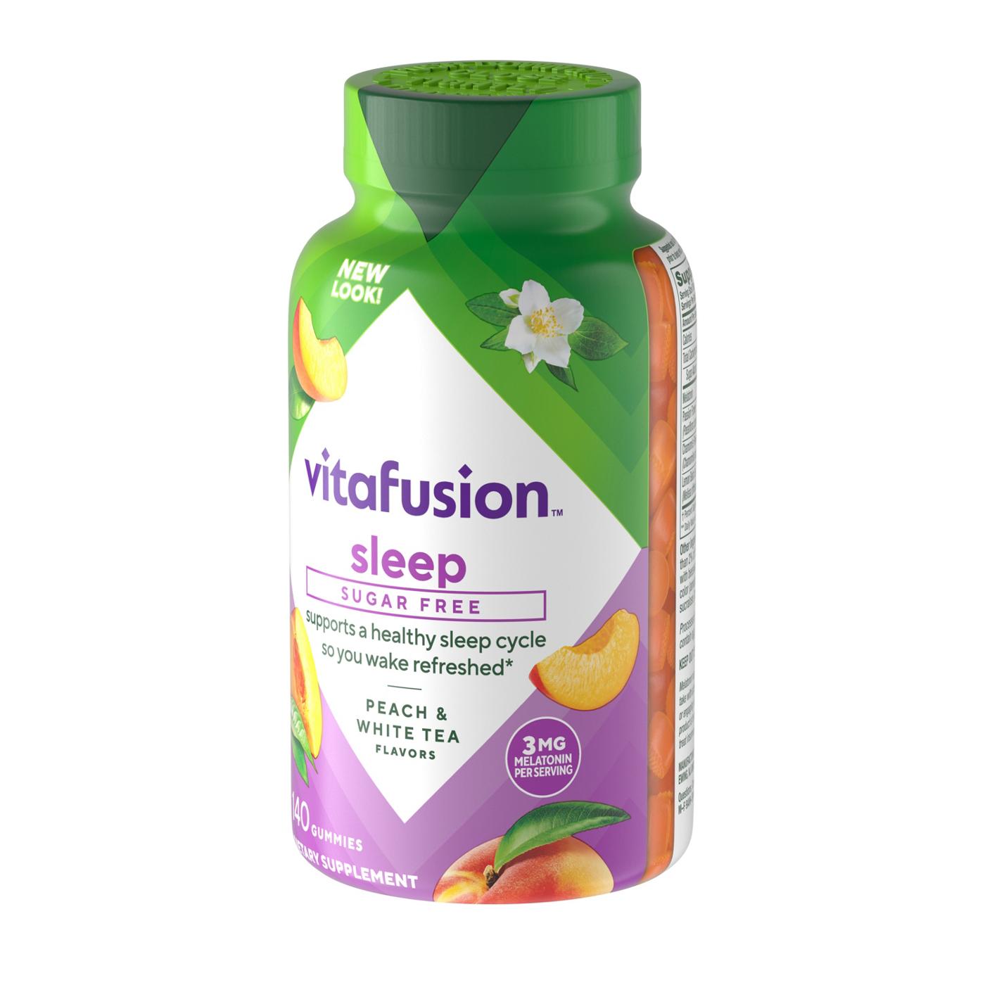 Vitafusion Sugar Free Melatonin Sleep Gummies - Peach & White Tea; image 4 of 10