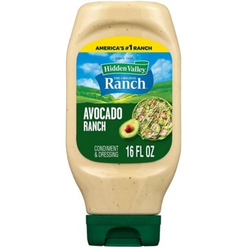 Hidden Valley Avocado Ranch Condiment and Dressing, Easy Squeeze Bottle