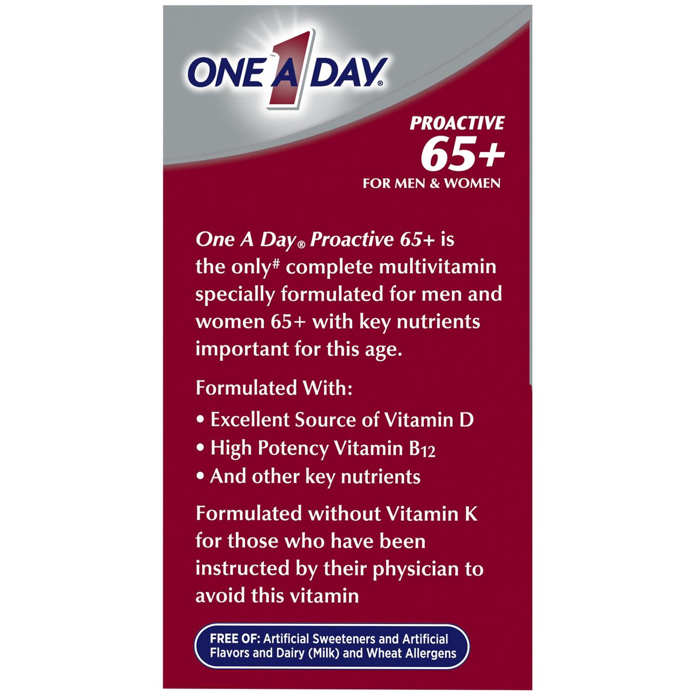 One A Day Proactive 65 Plus Vitamins; image 6 of 8