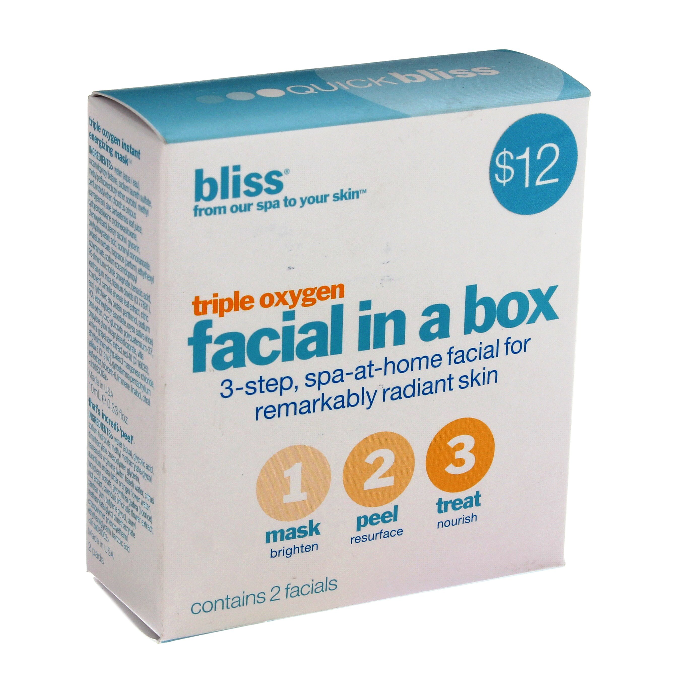 Bliss Triple Oxygen Facial In a Box Shop Facial masks & treatments at