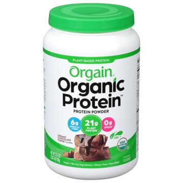 Orgain Organic 21g Protein Powder - Creamy Chocolate Fudge, 2.03 lbs