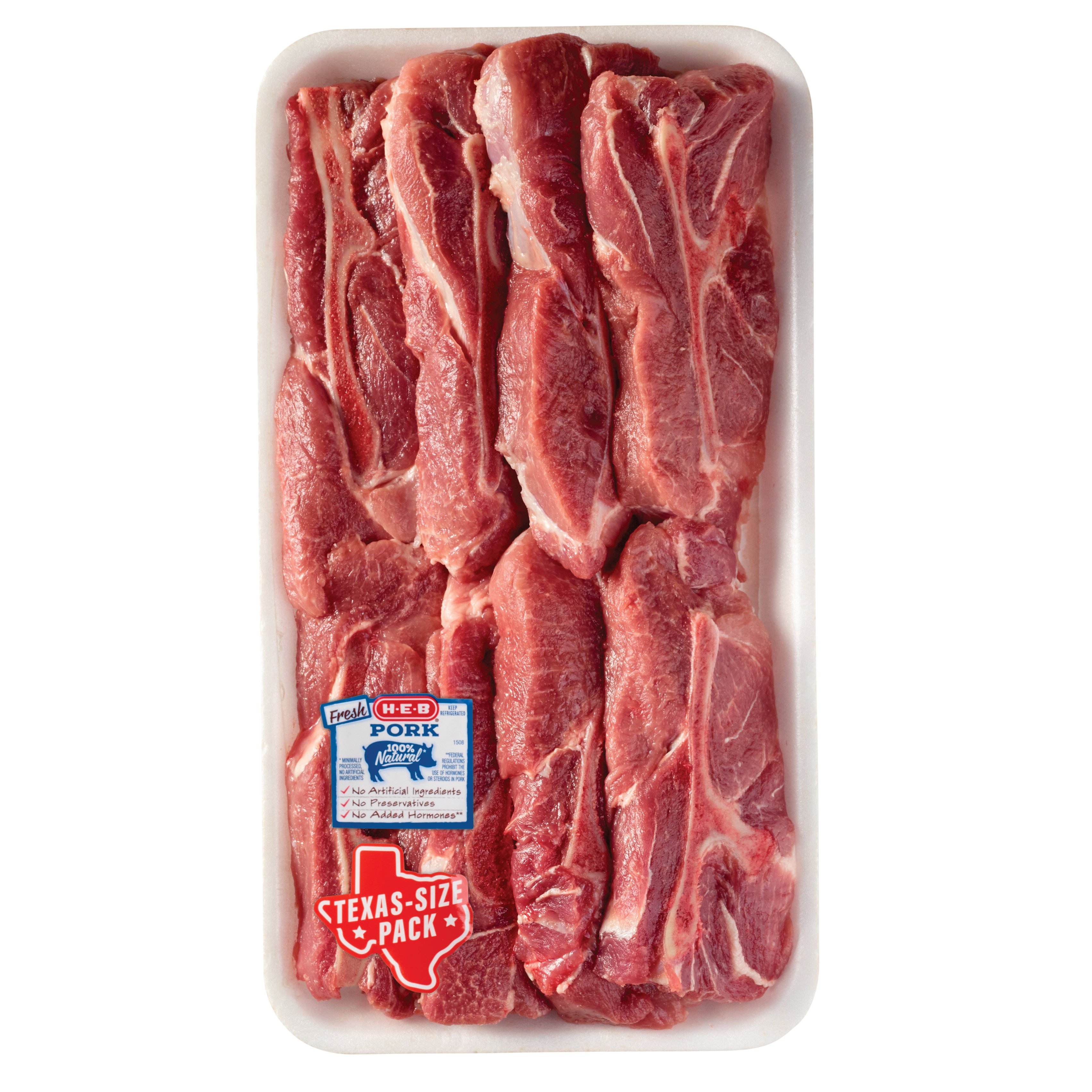 H-E-B Country Style Boston Butt Pork Ribs, Bone In - Texas-Size Pack ...