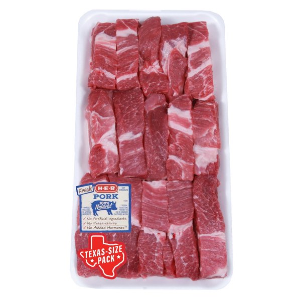 H-E-B Boneless Country-Style Boston Butt Pork Ribs - Texas-Size Pack, Avg. 4.07 lbs