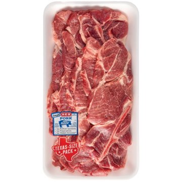 H-E-B Bone-in Pork Butt Steaks - Texas-Size Pack