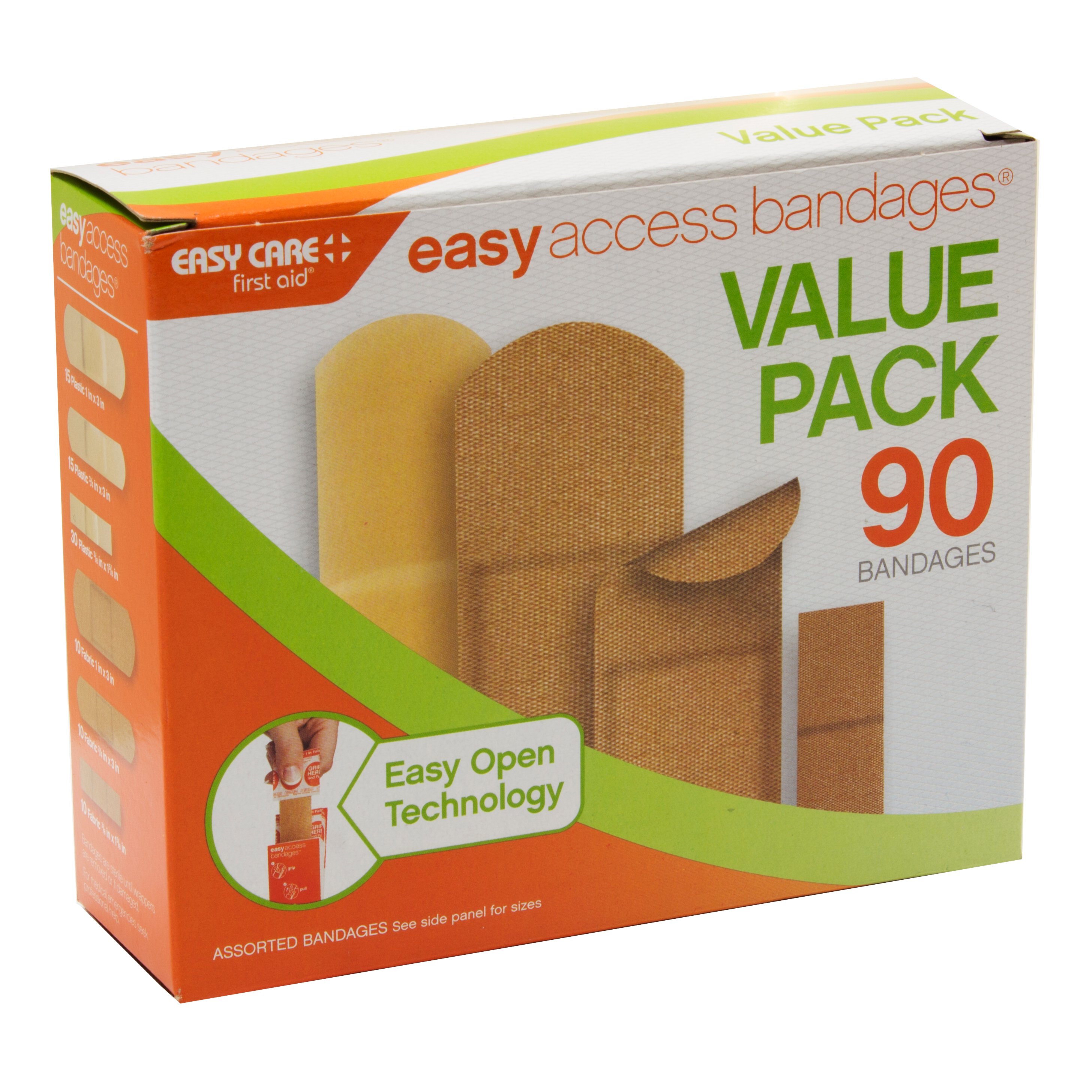 Easy Access Bandages Easy Care First Aid Assorted Bandages Value Pack