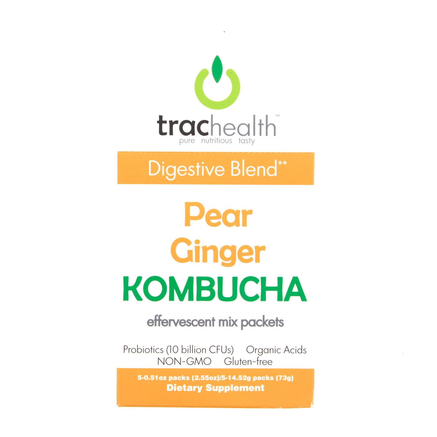 Trac Health Pear Ginger Kombucha Drink Mix Packets Shop Mixes