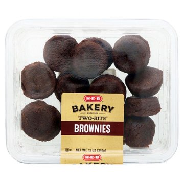 H-E-B Bakery Two-Bite Brownies, 12 oz