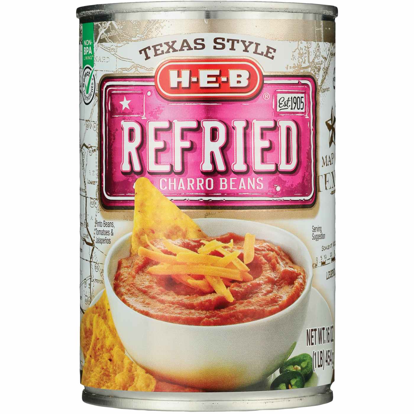 H-E-B Texas Style Refried Charro Beans; image 1 of 2