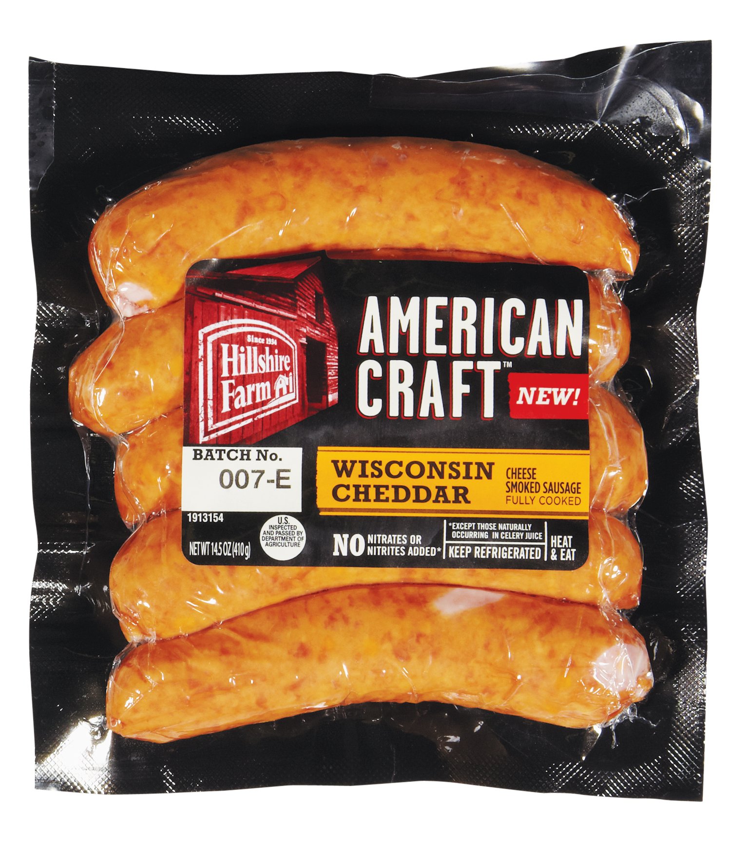 Hillshire Farm American Craft Wisconsin Cheddar Cheese Smoked Sausage ...