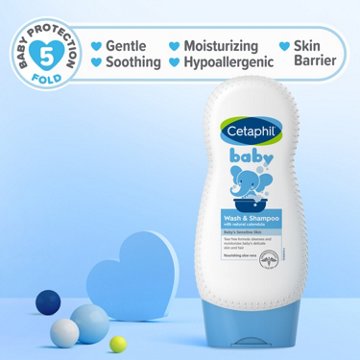 Cetaphil Baby Wash & Shampoo with Organic Calendula, 7.8 oz
