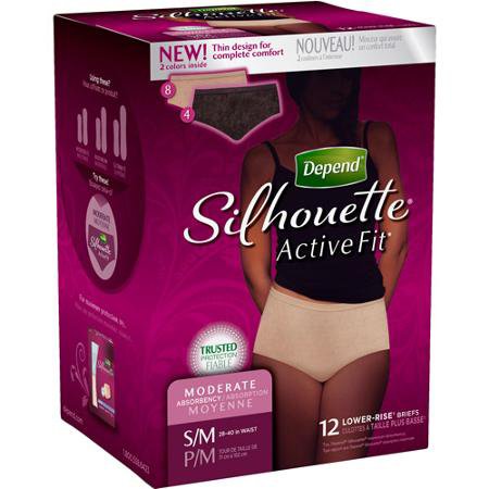 Depend Active Fit Underwear Silhouette, 12 Count - Shop Incontinence at ...
