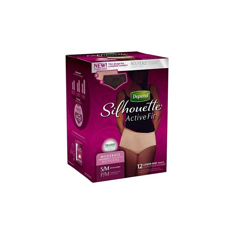 Depend Active Fit Underwear Silhouette, 12 Count - Shop Incontinence at  H-E-B