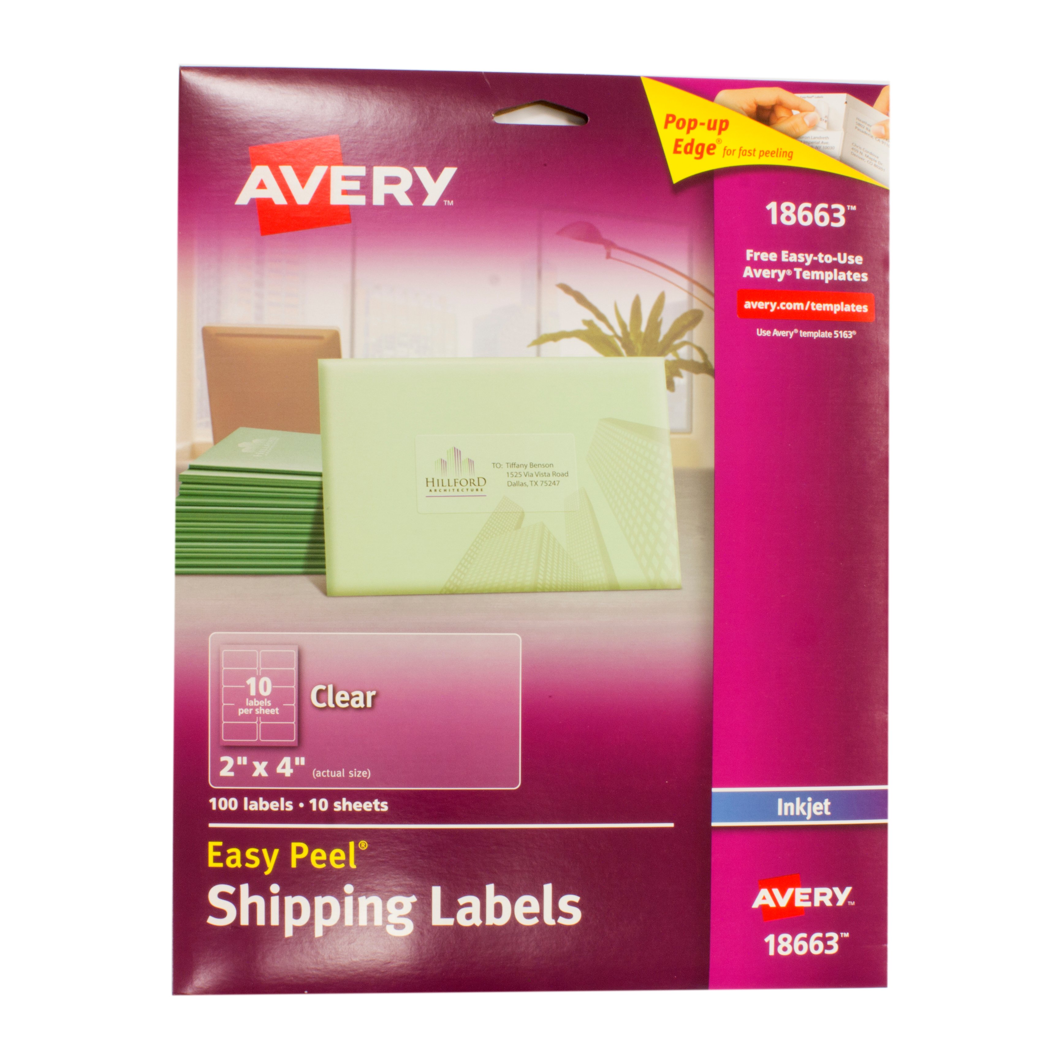 Avery Clear Easy Peel Shipping Labels 2