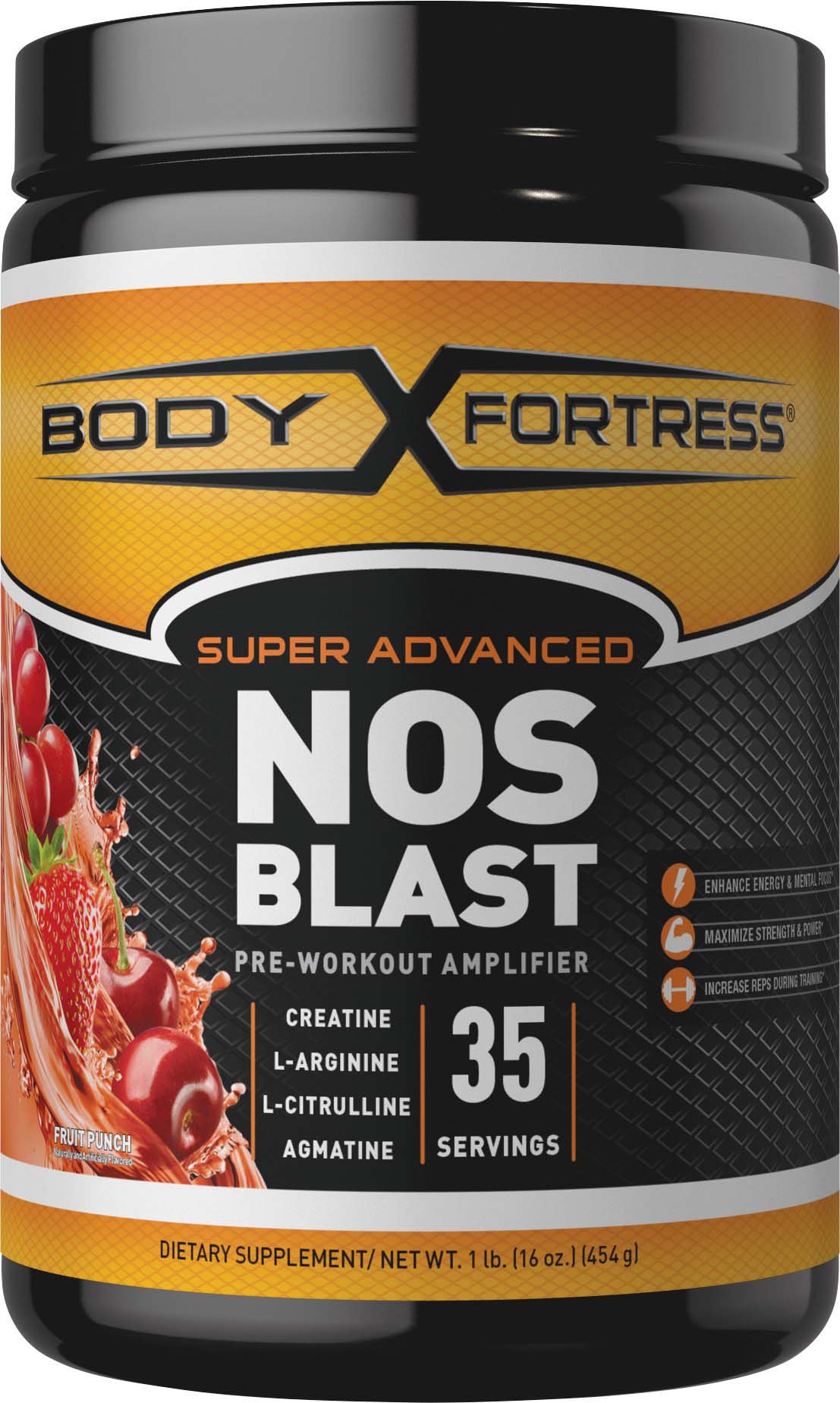 Body Fortress Super Advanced NOS Blast PreWorkout Fruit Punch Shop