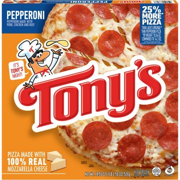 Tony's Pepperoni Pizzeria Style Crust Frozen Pizza, 18.56 oz