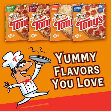 Tony's Pepperoni Pizzeria Style Crust Frozen Pizza, 18.56 oz