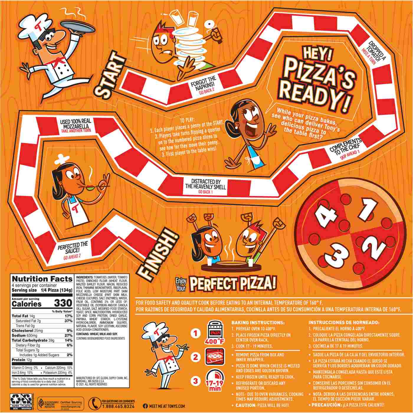 Tony's Cheese Pizzeria Style Crust Frozen Pizza; image 10 of 10