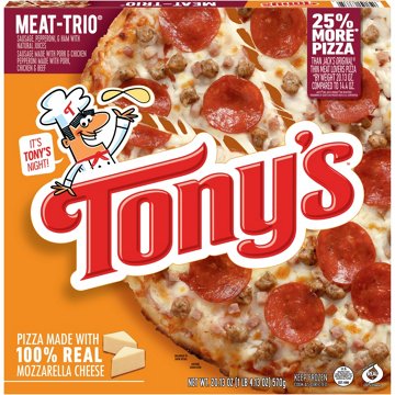 Tony's Meat Trio Pizzeria Style Crust Frozen Pizza, 20.13 oz
