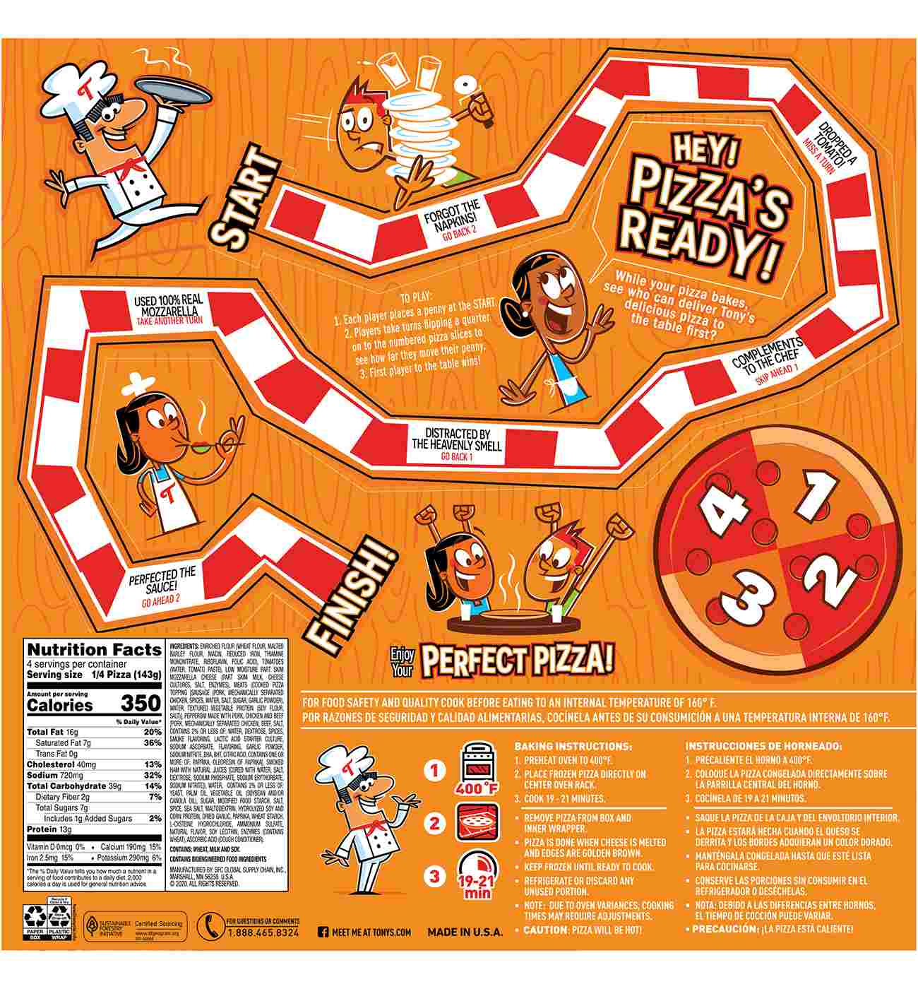 Tony's Meat Trio Pizzeria Style Crust Frozen Pizza; image 5 of 10