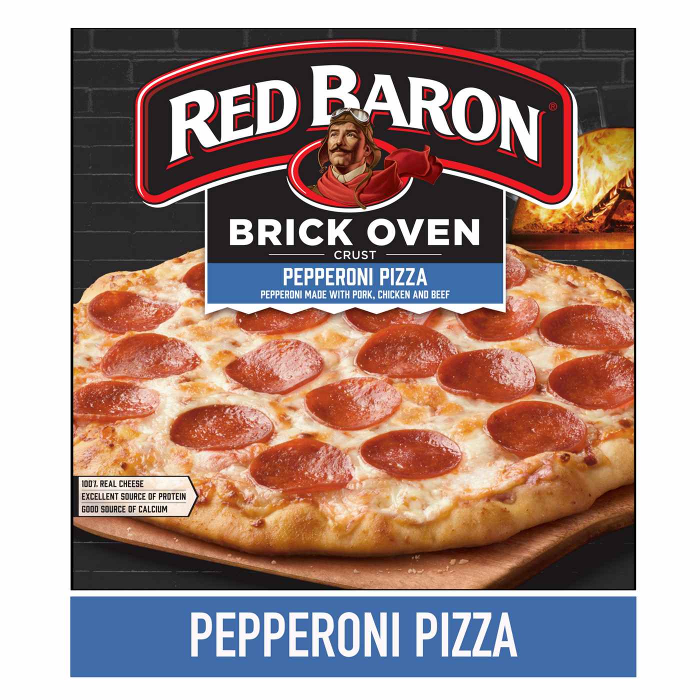 Red Baron Pepperoni Brick Oven Frozen Pizza; image 10 of 10