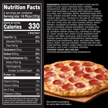 Red Baron Pepperoni Brick Oven Frozen Pizza, 17.89 oz
