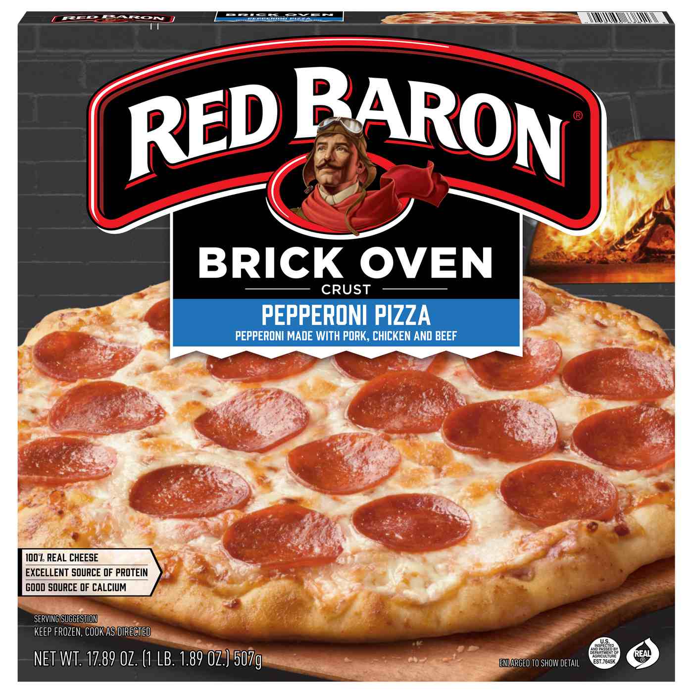 Red Baron Brick Oven Crust Frozen Pizza - Pepperoni; image 1 of 2
