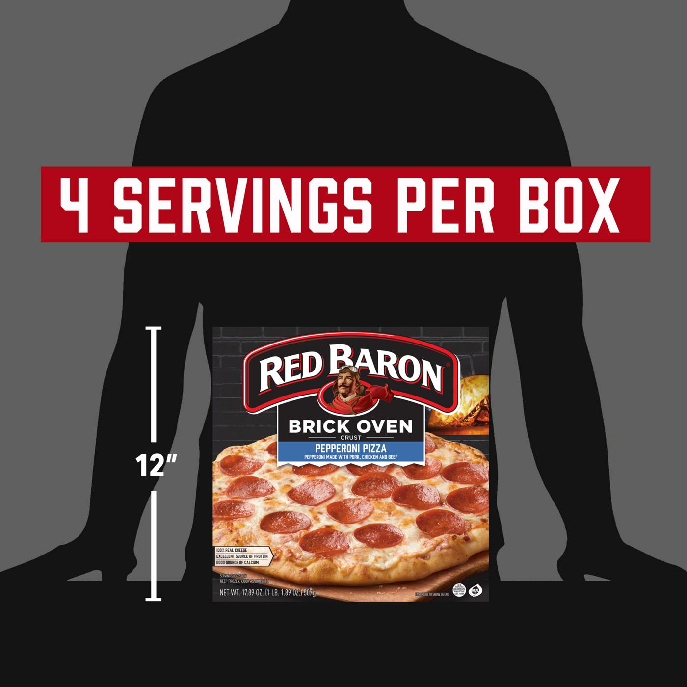 Red Baron Pepperoni Brick Oven Frozen Pizza; image 9 of 10