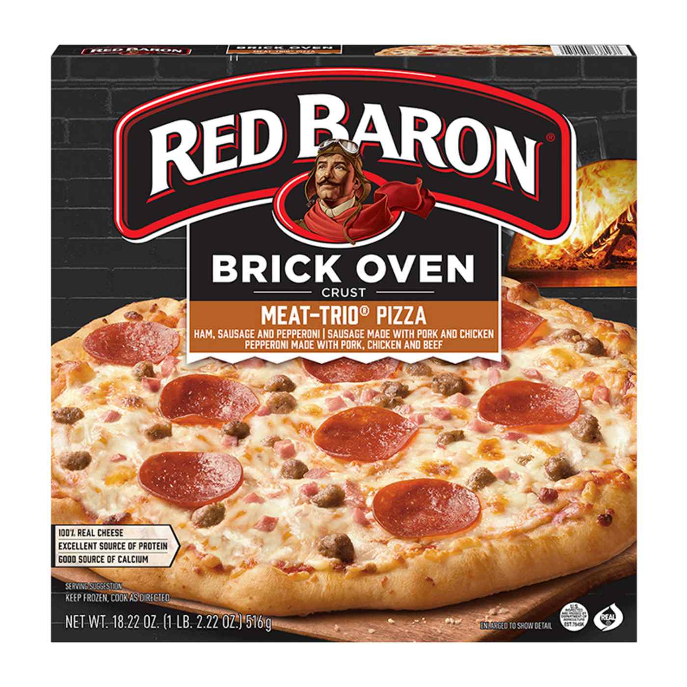 Red Baron Brick Oven Crust Frozen Pizza - Meat Trio; image 1 of 2