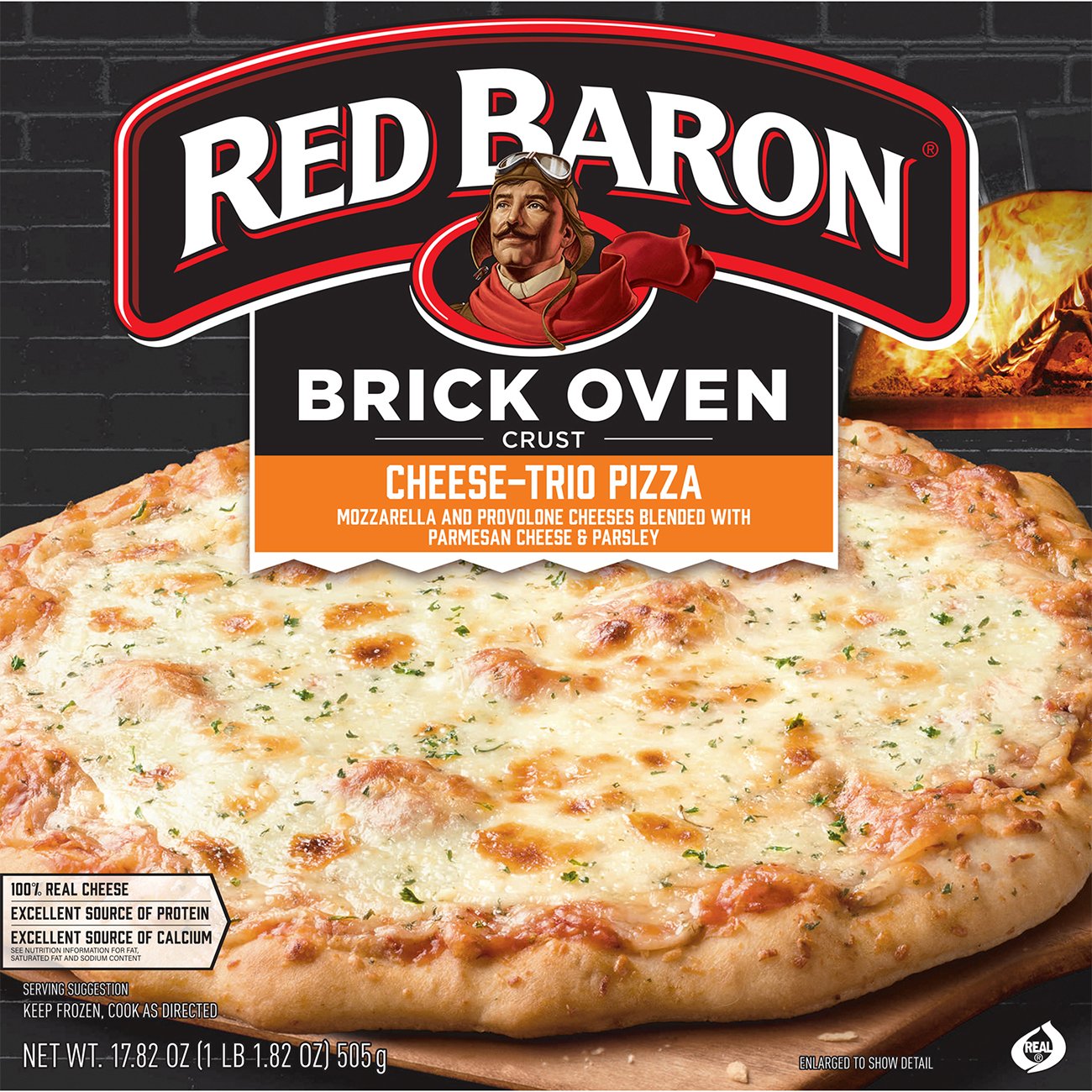 Red Baron Brick Oven Crust Frozen Pizza Cheese Trio Shop Pizza At H E B 3340