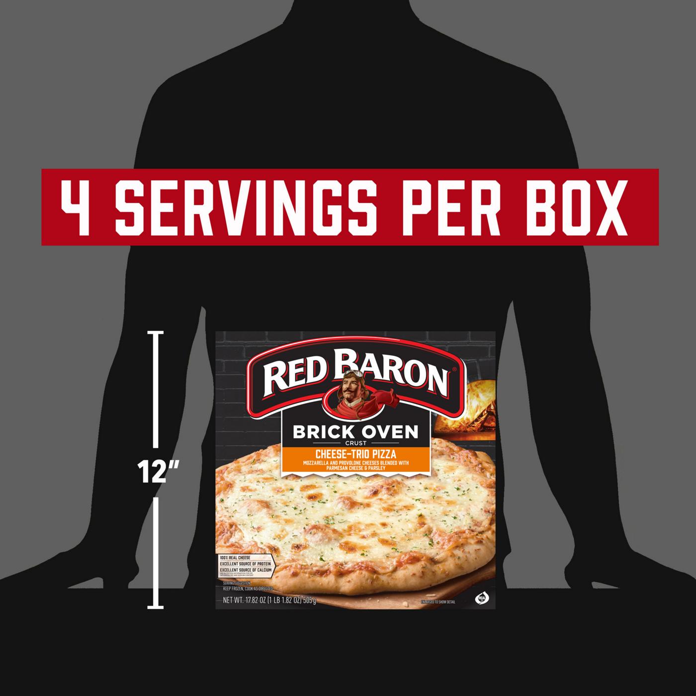 Red Baron Cheese Trio Brick Oven Frozen Pizza; image 8 of 10