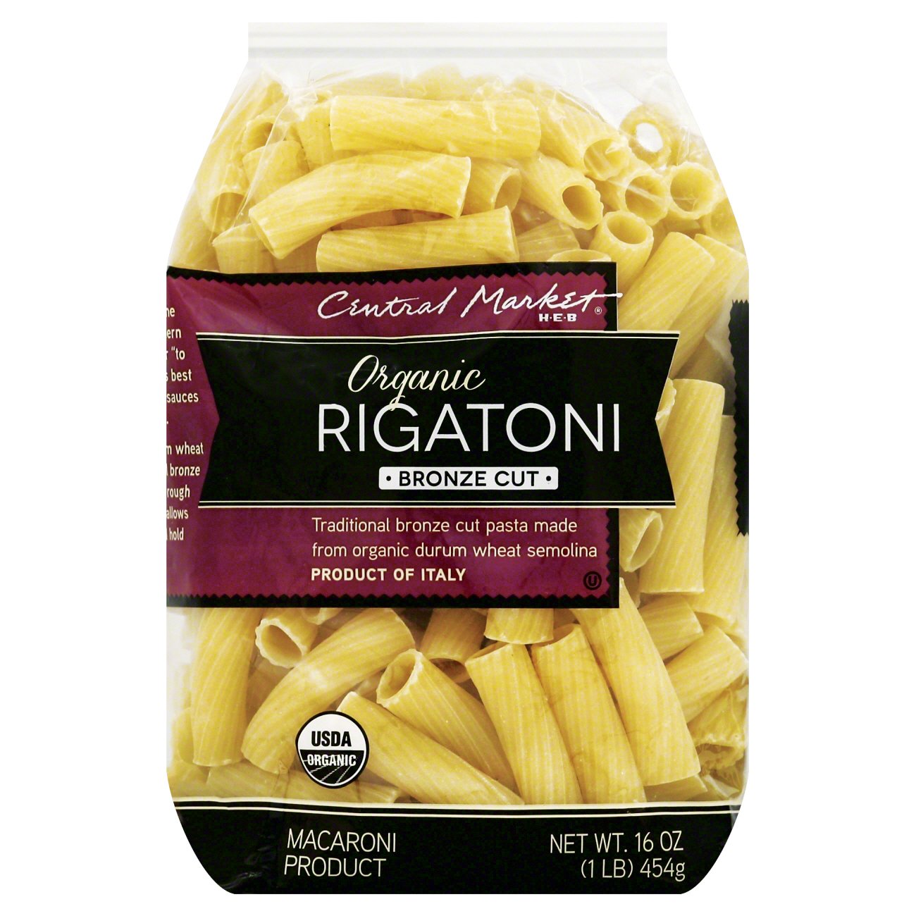 Central Market Organic Bronze Cut Rigatoni - Shop Pasta At H-E-B