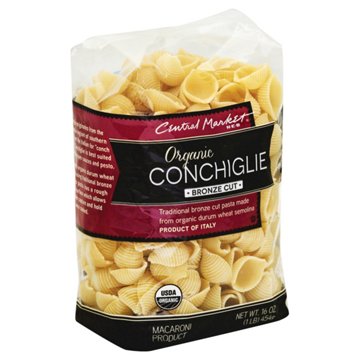 Central Market Organic Conchiglie Bronze Cut Pasta, 16 oz