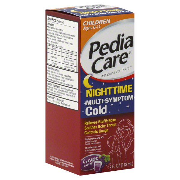 Pedia Care Nighttime Multi Symptom Cold Grape Medicine Shop Cough