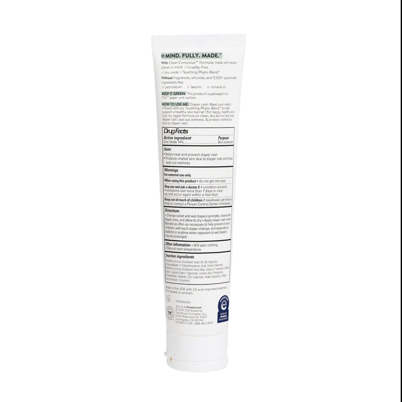 The Honest Company Zinc Oxide Diaper Rash Cream; image 2 of 4
