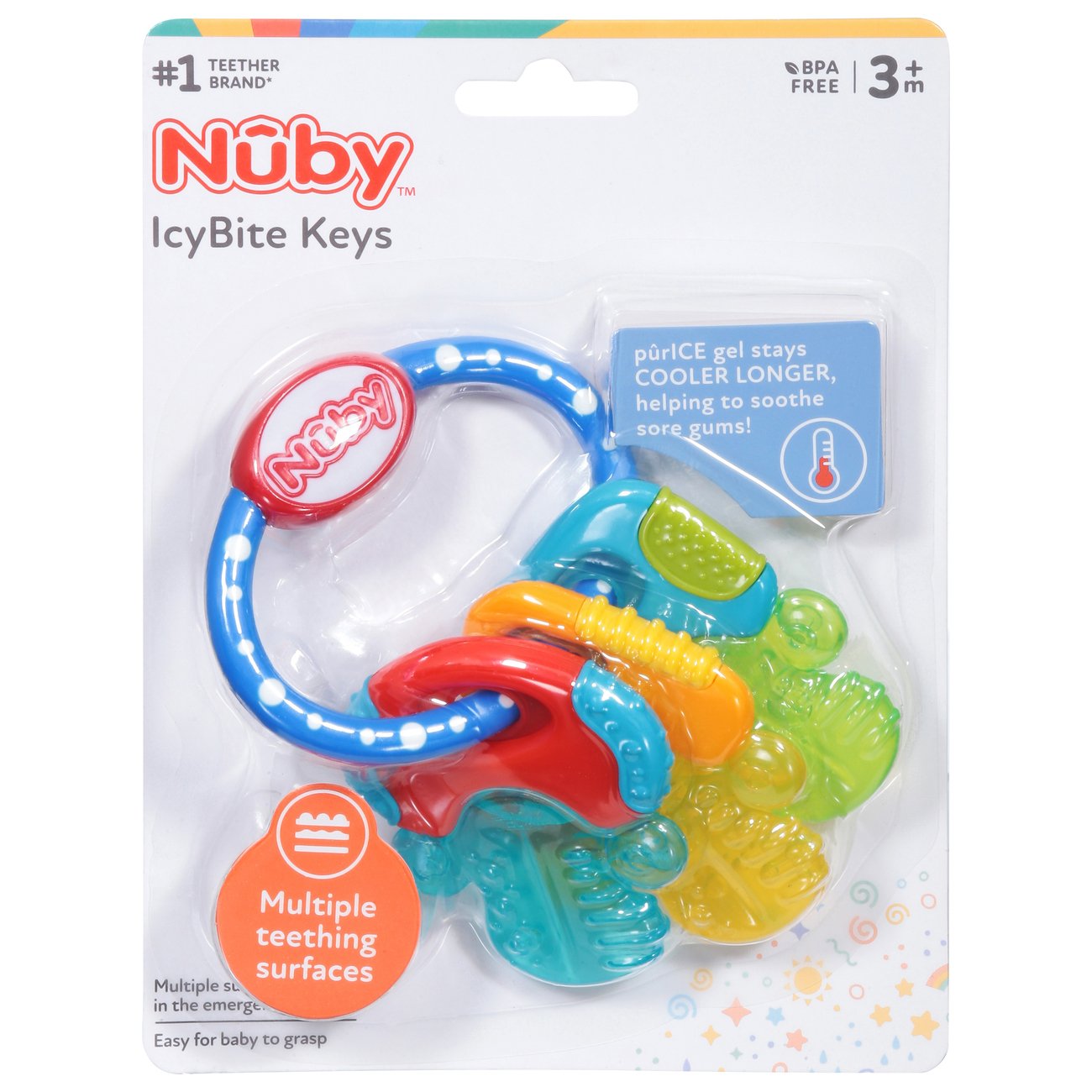 Nuby Bug A Loop Teether Ring Toy Soothe Baby Gums New Eruption Teeth BPA FREE 3+ 