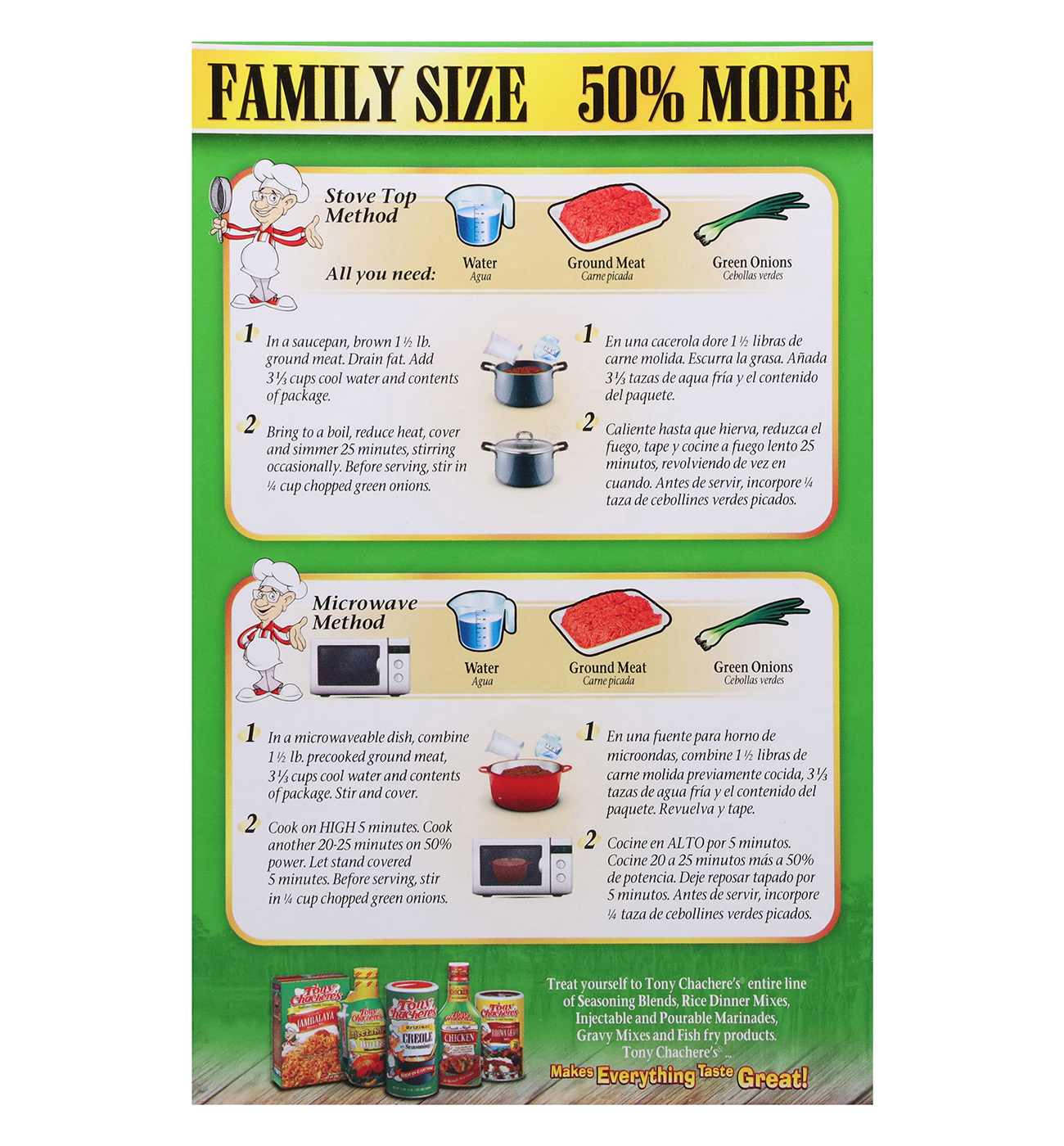 Tony Chachere's Creole Dirty Rice Mix - Family Size; image 4 of 4