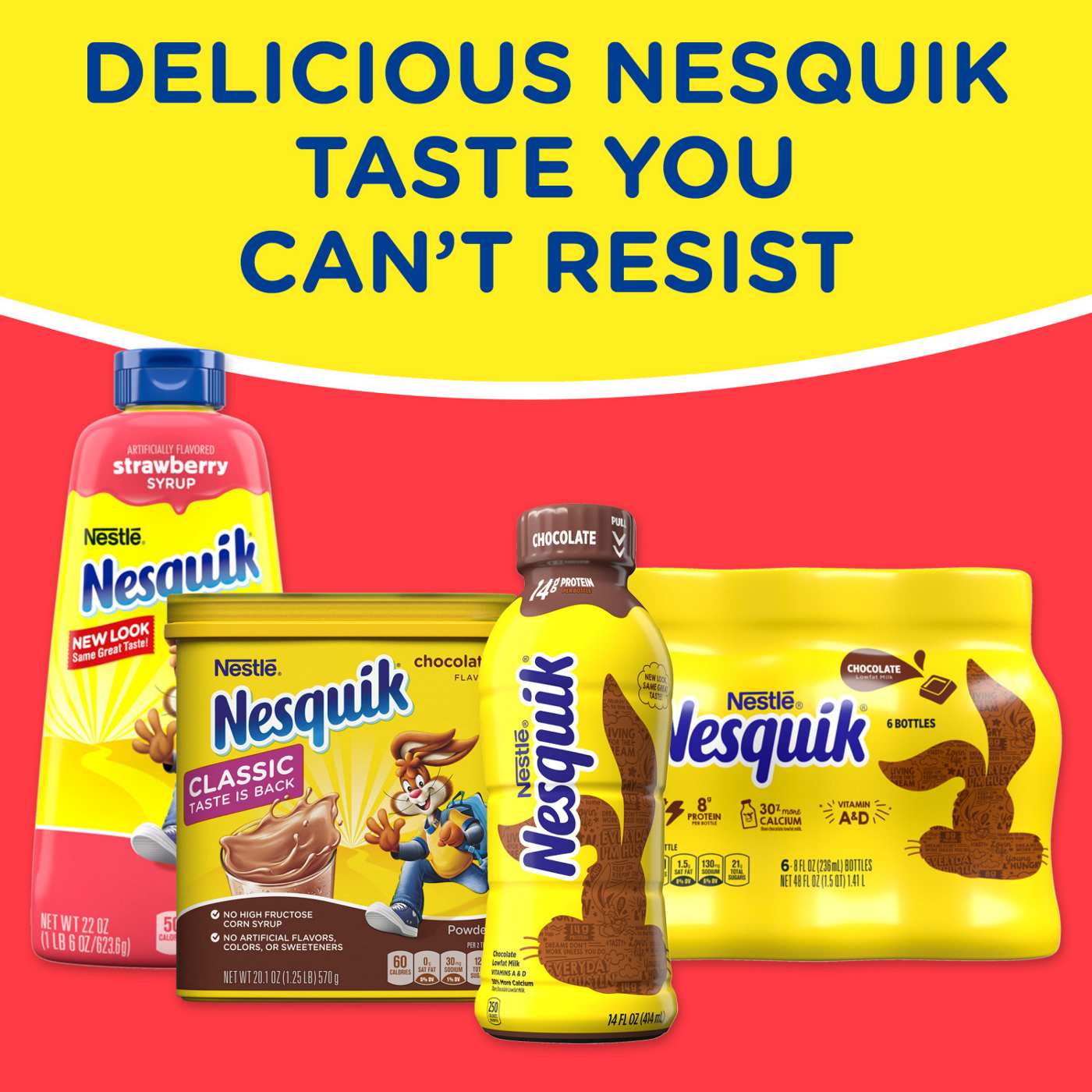 Nestle Nesquik Strawberry Powder Drink Mix; image 4 of 8